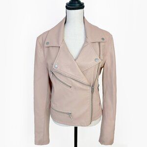 Blank NYC Light Pink Leather Moto Jacket